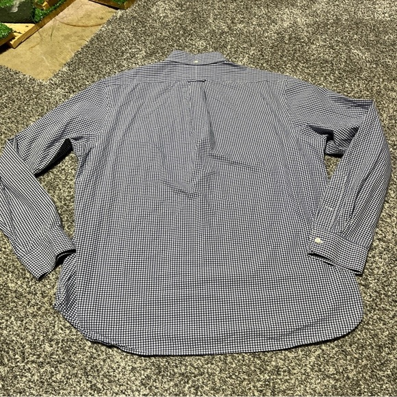 Ralph Lauren Shirt Men XL Blue Gingham Check Button Down Oxford Front Pocket - Picture 8 of 8
